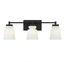 Savoy House Meridian CA M80058MBK - 3-Light Bathroom Vanity Light in Matte Black