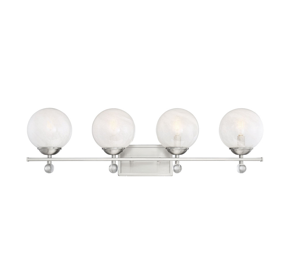 Medina 4-Light Bathroom Vanity Light in Satin Nickel