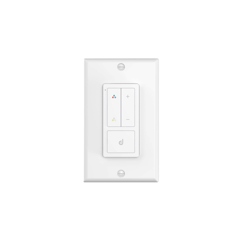 BLE mesh remote control with local controls, includes wall mount with magnet.